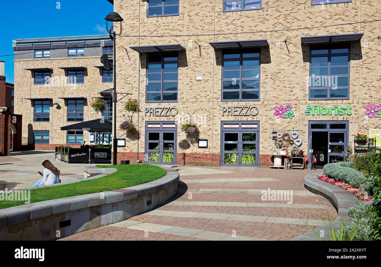 Prezzo Italian restaurant, Marshall's Yard, Gainsborough, Lincolnshire, England UK Stock Photo