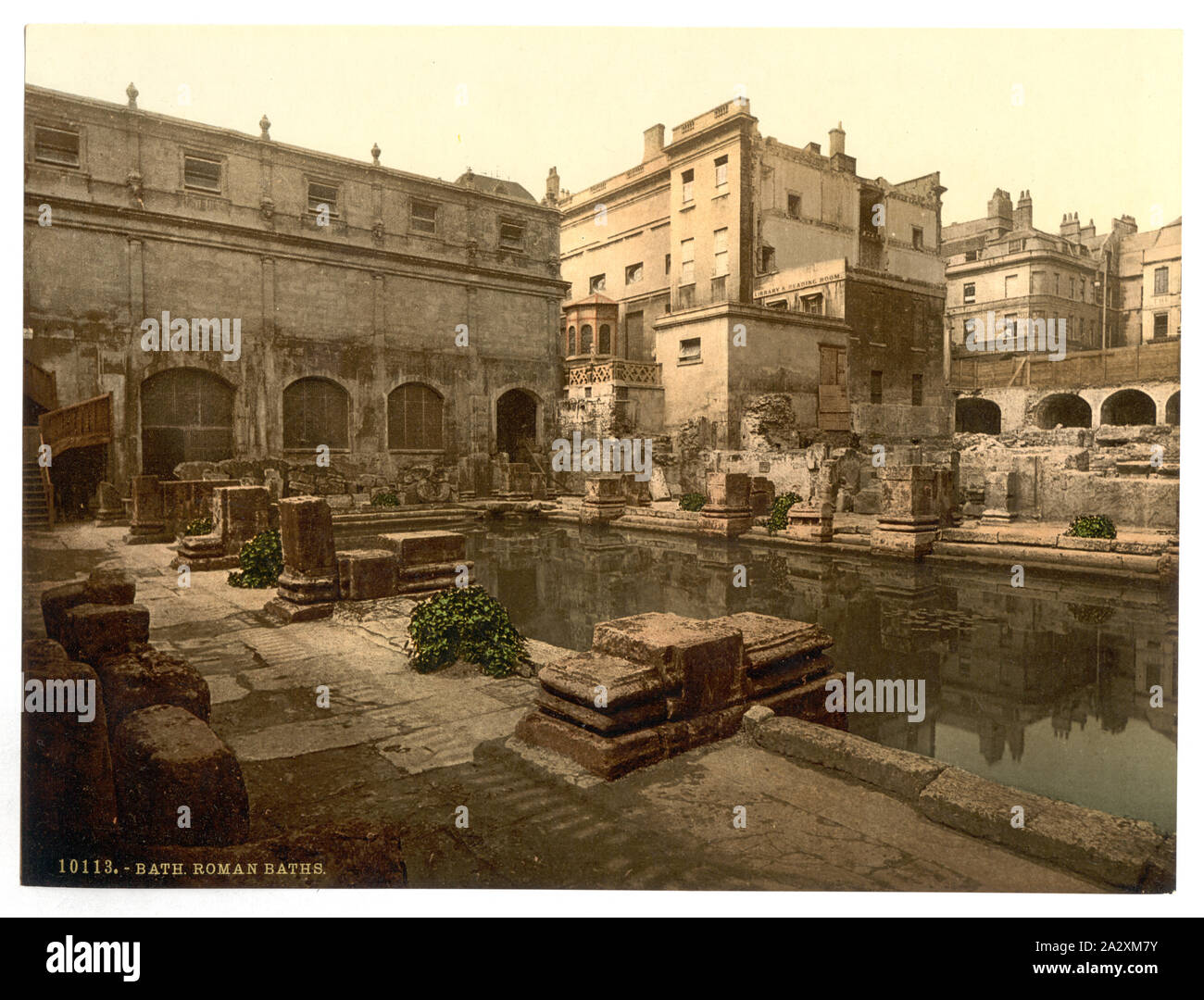 Roman Baths and Abbey, Bath, England; Print no. 10113 Stock Photo - Alamy