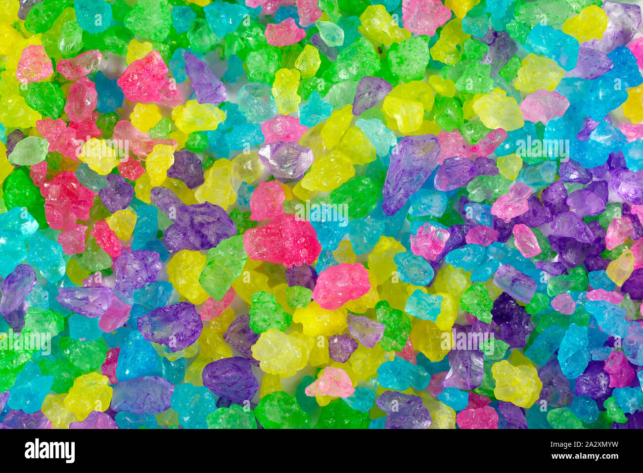 A close up of multicolored crystal rock candy Stock Photo Alamy
