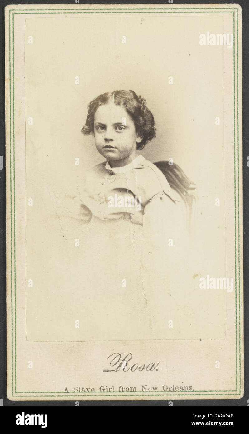 Rosa, a slave girl from New Orleans / Chas. Paxson, photographer, New York. Stock Photo