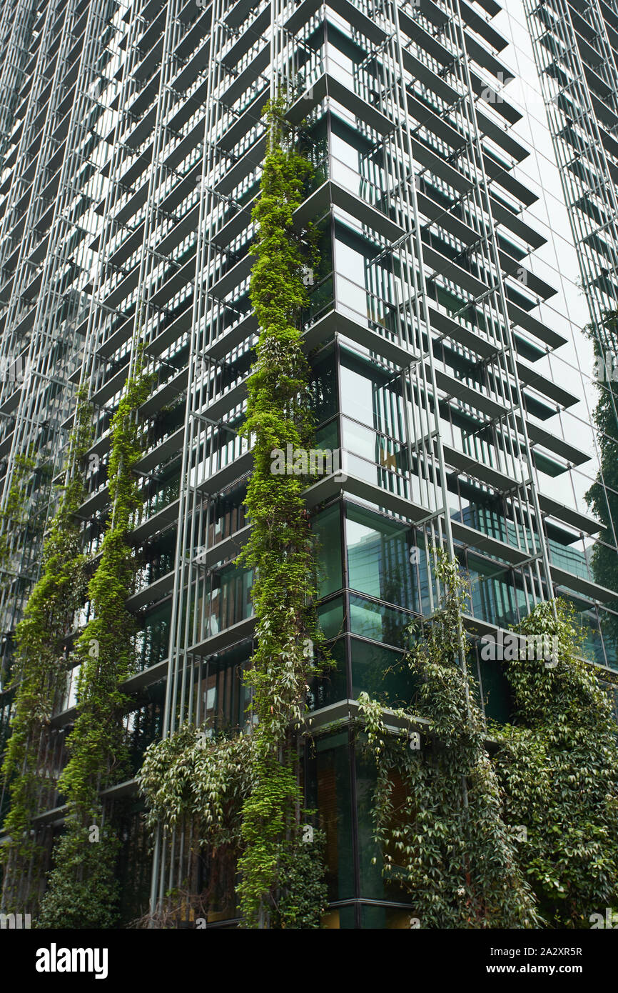 Portland, Oregon - Apr 15, 2019: The Edith Green–Wendell Wyatt Federal Building in downtown Portland. Eco-friendly building exterior. Stock Photo