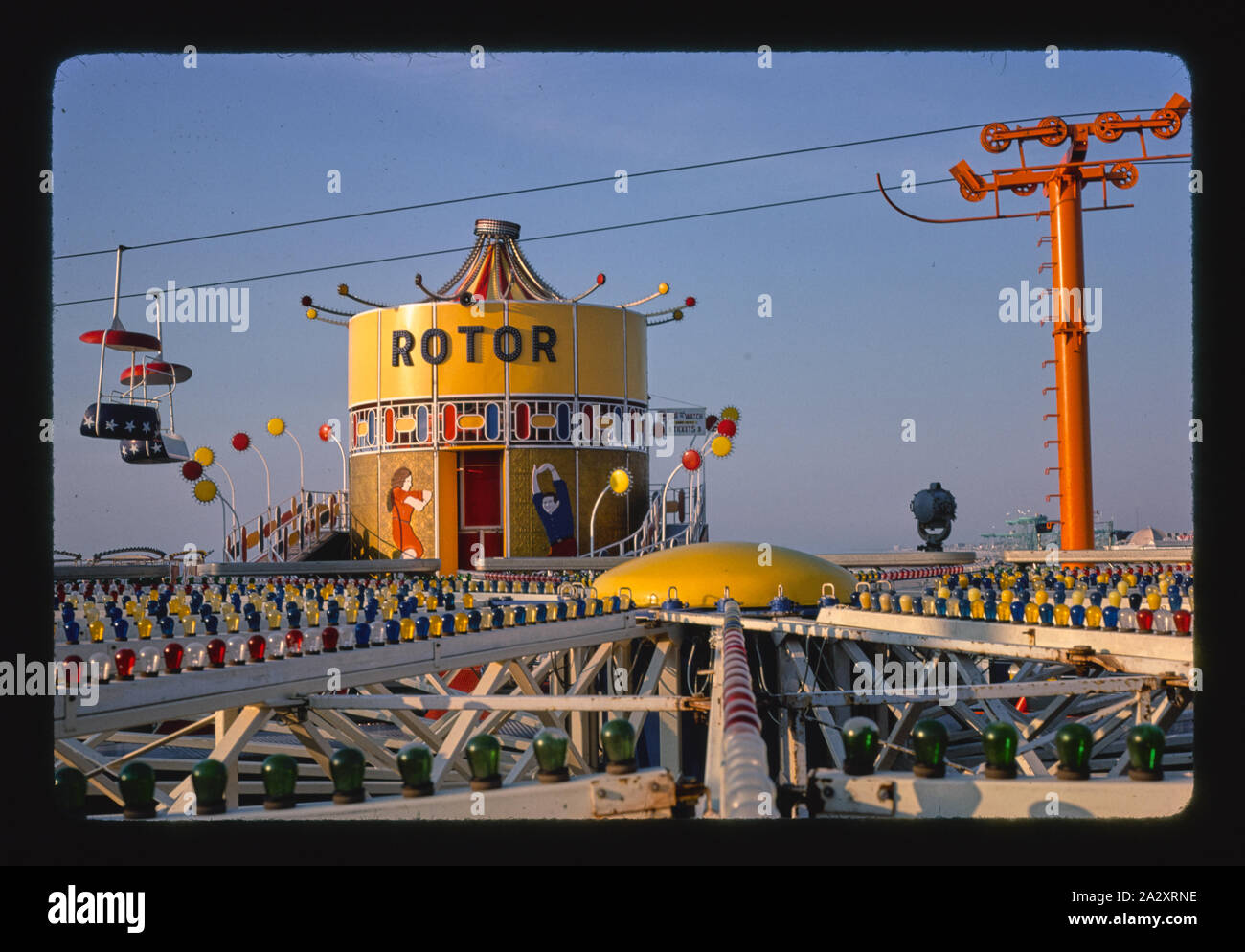 Rotor, Enterprise, Sky Ride, Seaside Heights, New Jersey Stock Photo