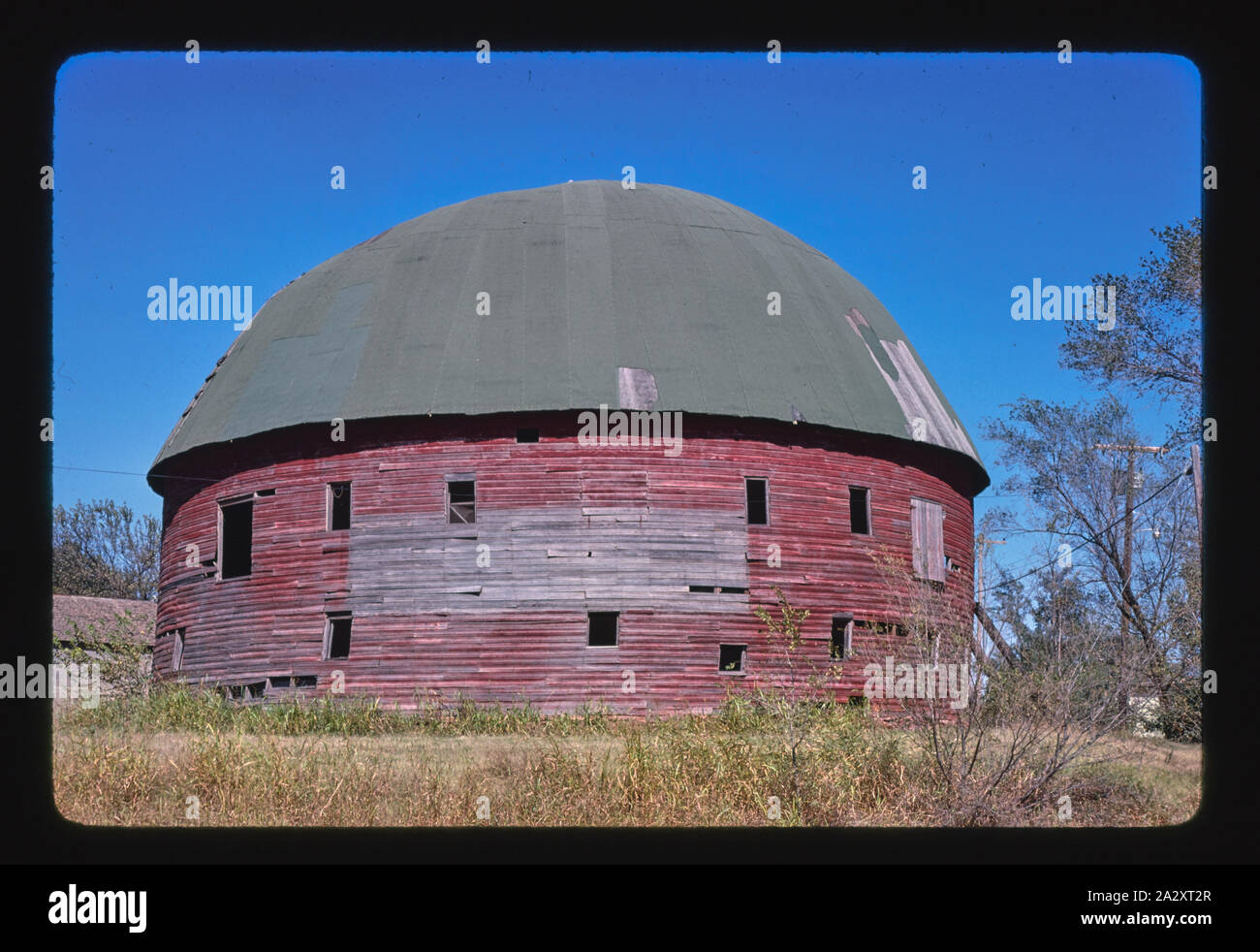 Round Barn, Arcadia, Oklahoma Stock Photo