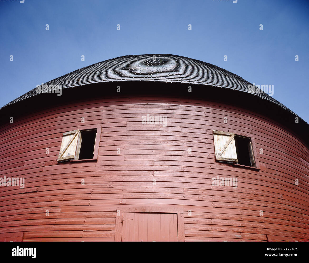 Round barn, Arcadia, Oklahoma Stock Photo