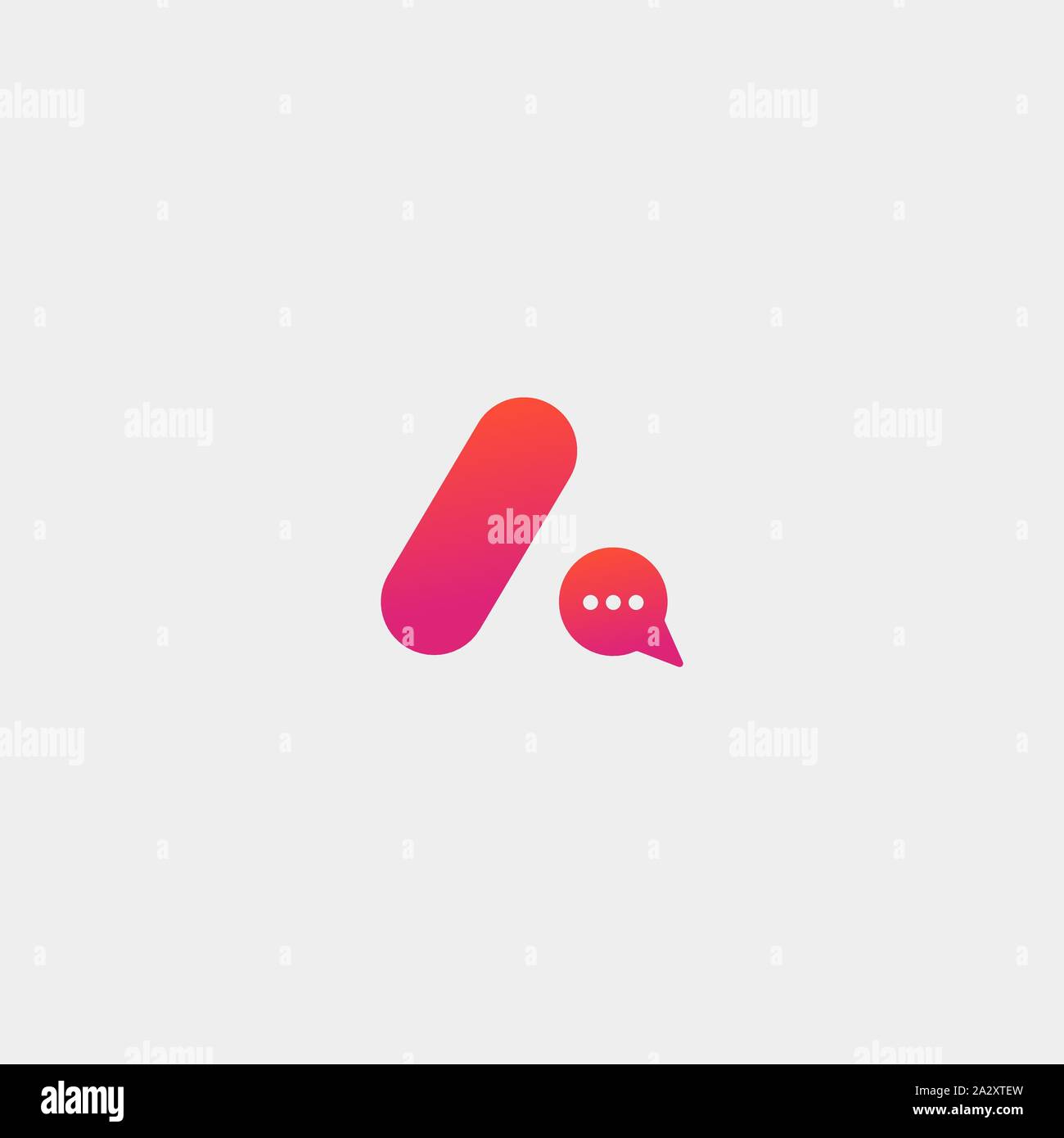 Letter A Chat Logo Template Vector Design Stock Vector