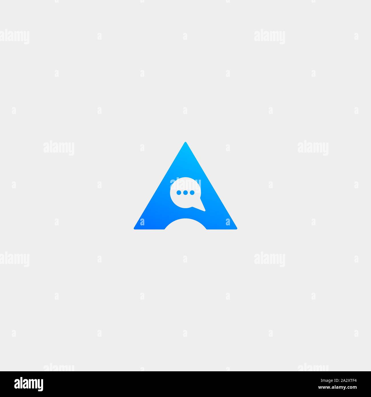 Letter A Chat Logo Template Vector Design Stock Vector
