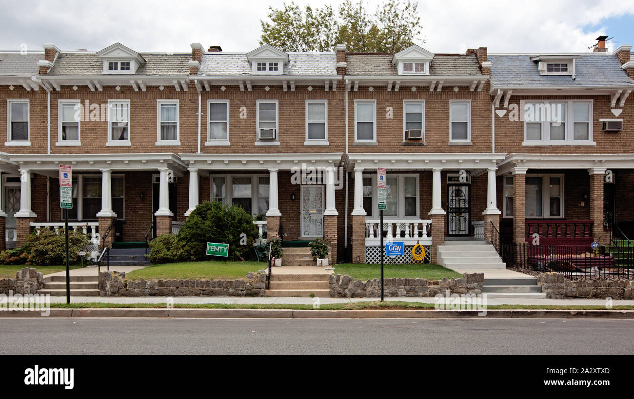 Row houses, Quincy St., NW, Washington, D.C Stock Photo Alamy