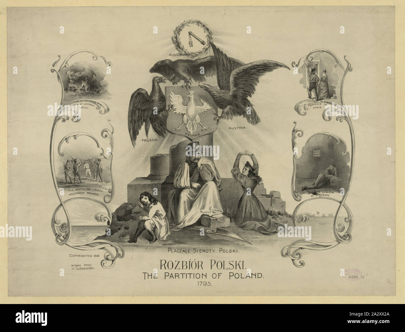 Rozbíór Polski. The partition of Poland. 1795 Stock Photo Alamy