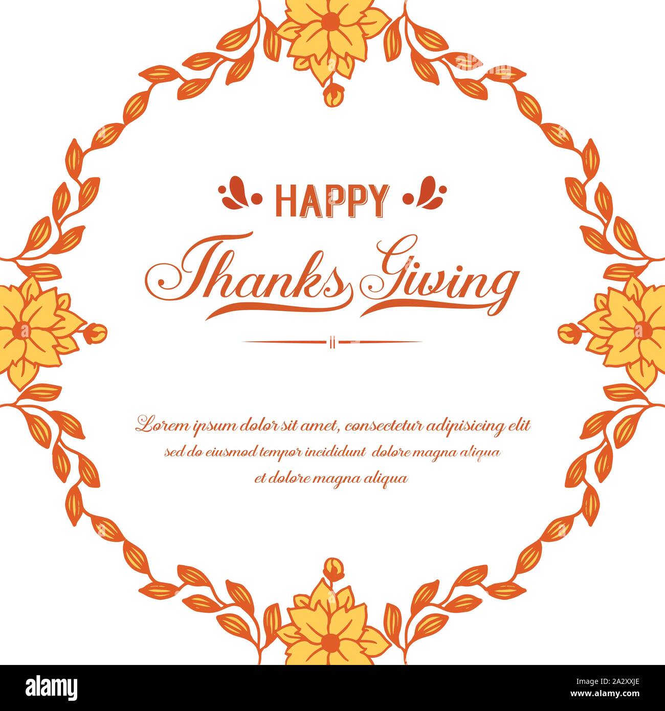 Design for greeting card or poster of thanksgiving, with artwork of ...