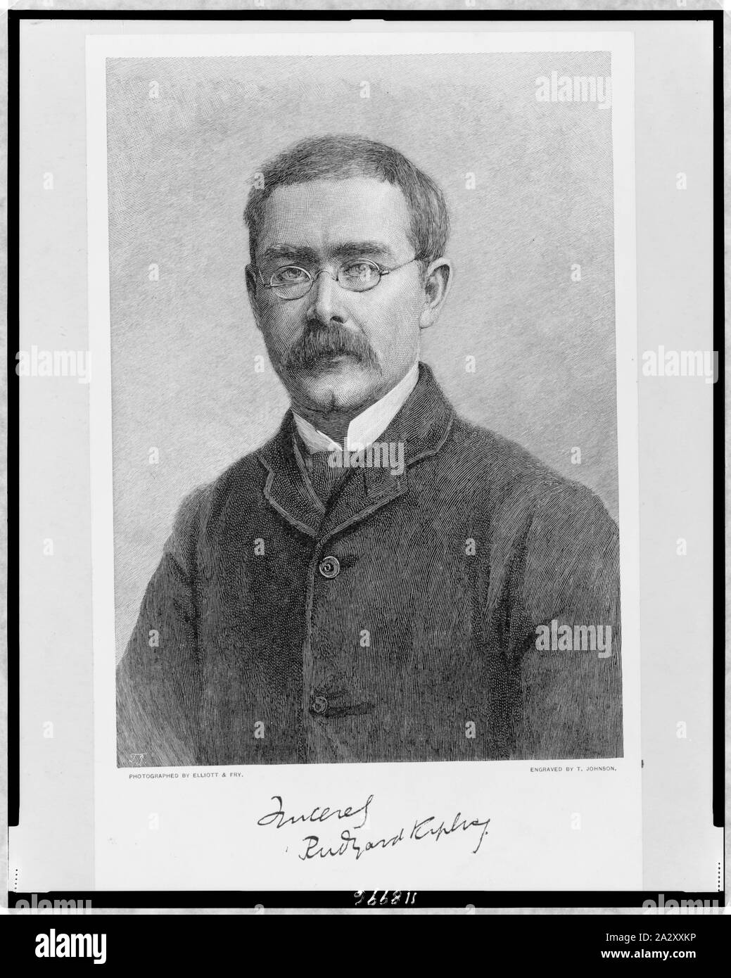 Rudyard Kipling, headandshoulders portrait, facing front