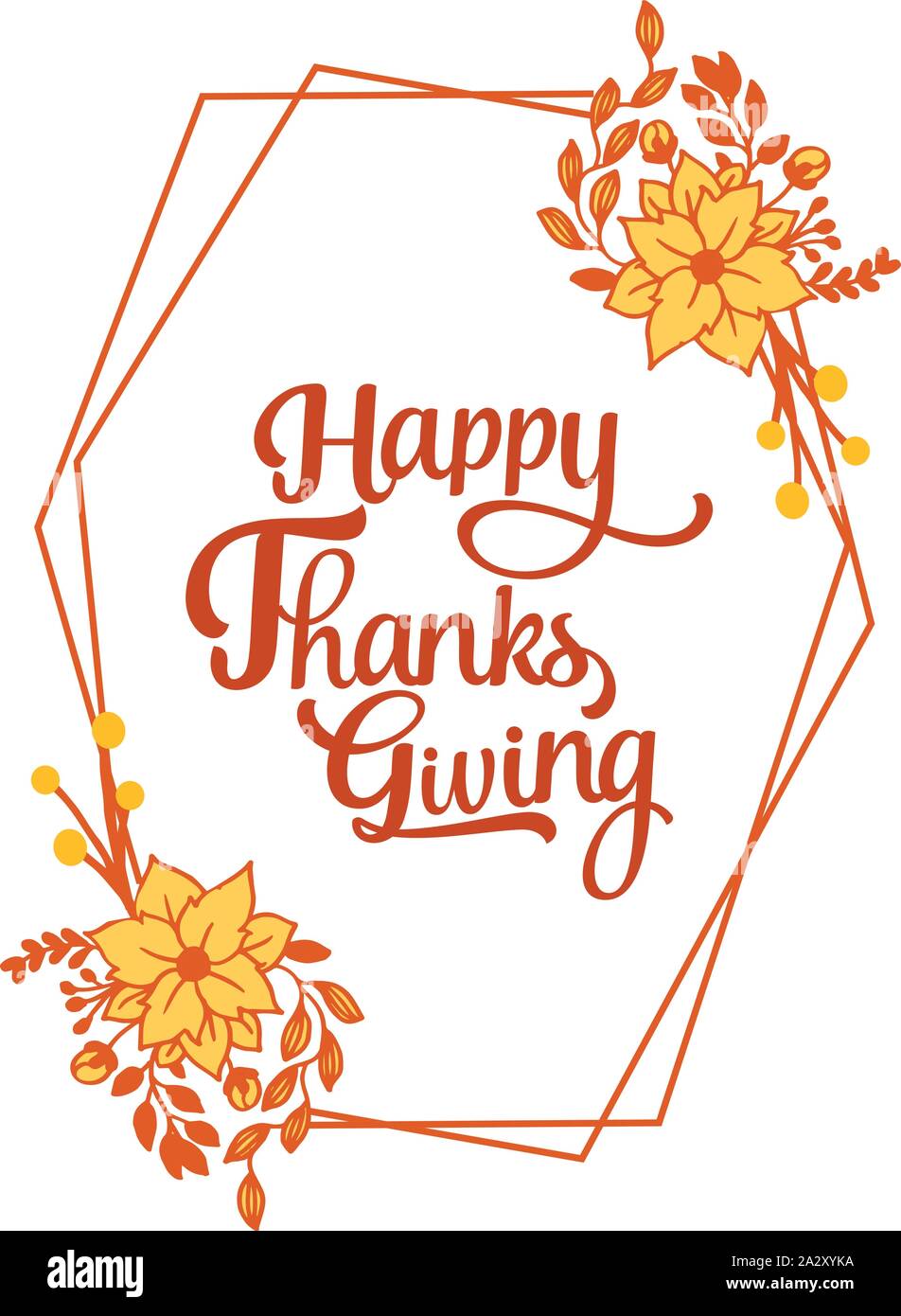 Invitation card of thanksgiving, with design perfect autumn leaf flower ...