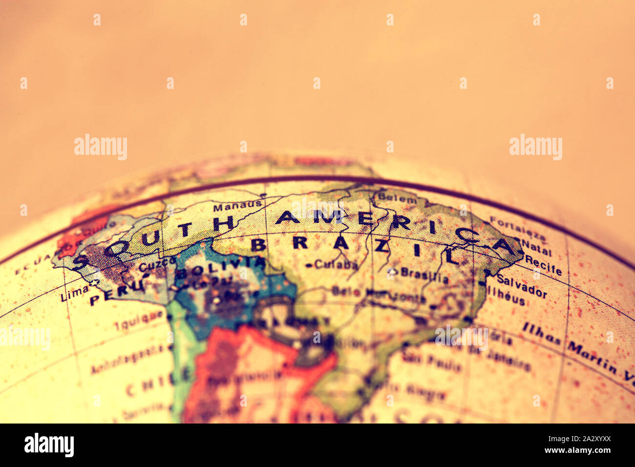Map of south america regions hi-res stock photography and images - Alamy