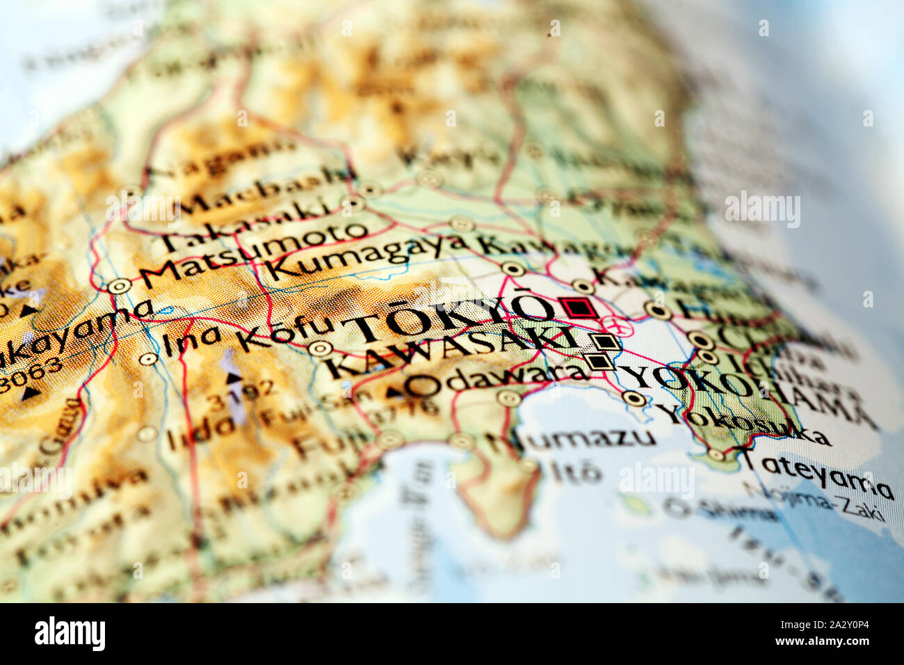 Tokyo Japan, on atlas world map Stock Photo - Alamy