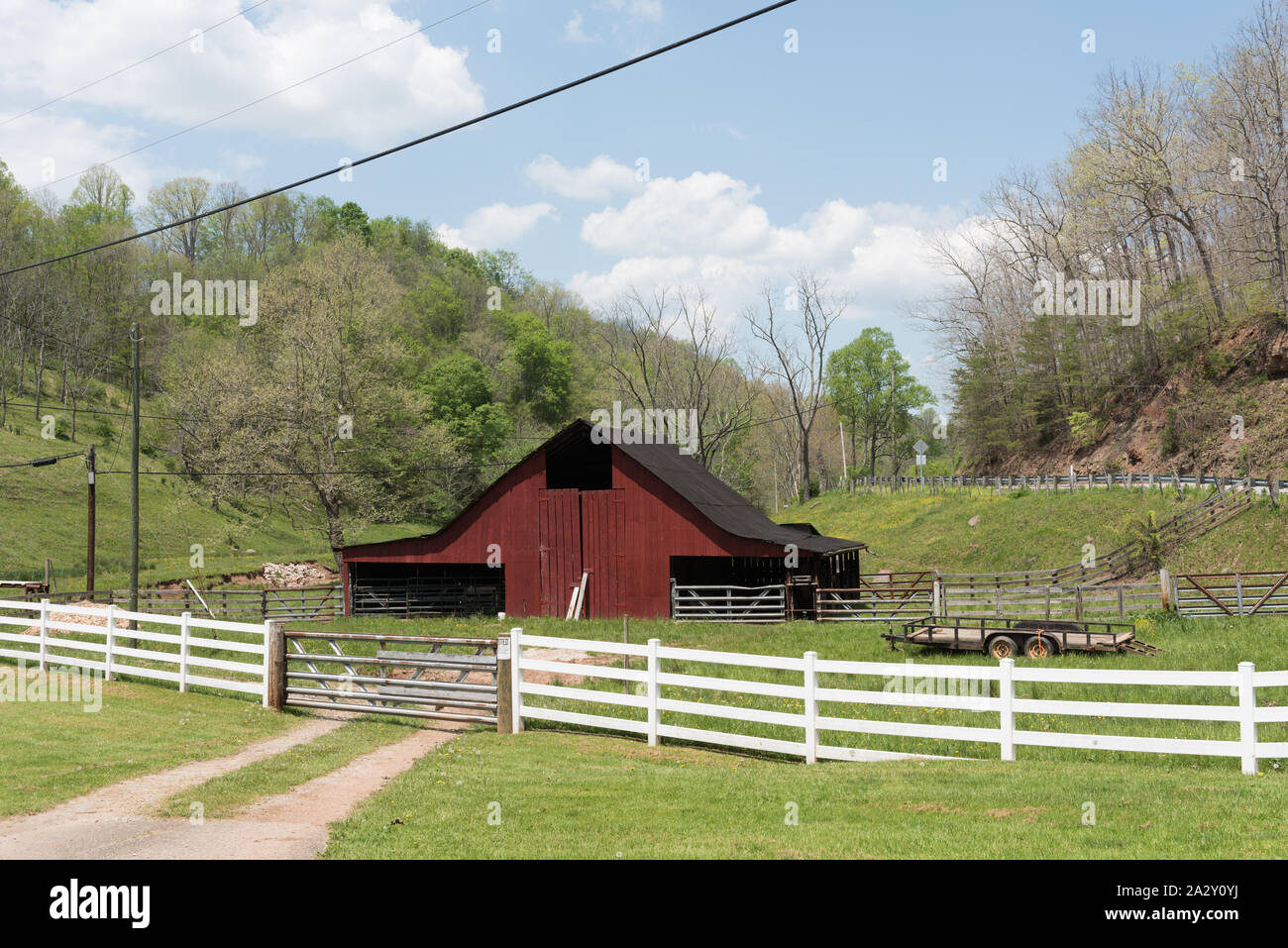 Rural scene in Roane County, West Virginia, near Gandeeville Stock Photo