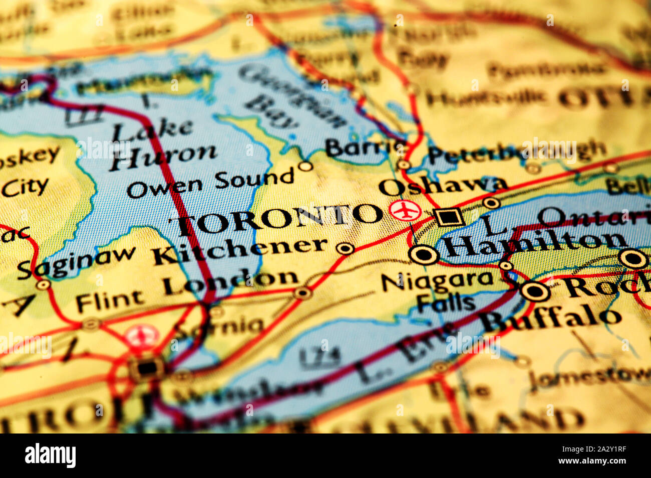 Toronto Canada On World Map - Toronto Canada On Atlas World Map Stock Photo Alamy