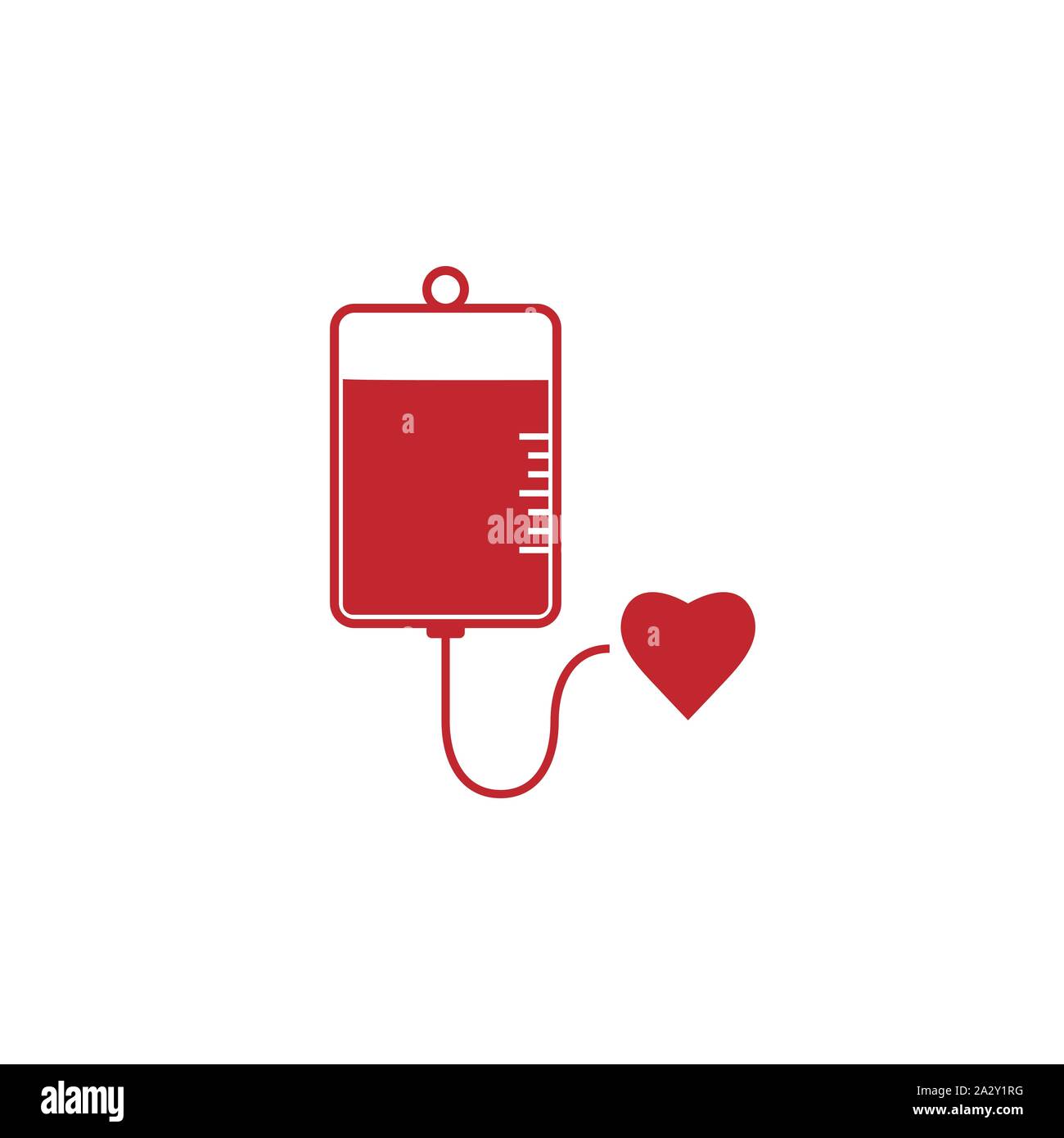 Blood bag icon. Vector illustration, flat design. Stock Vector