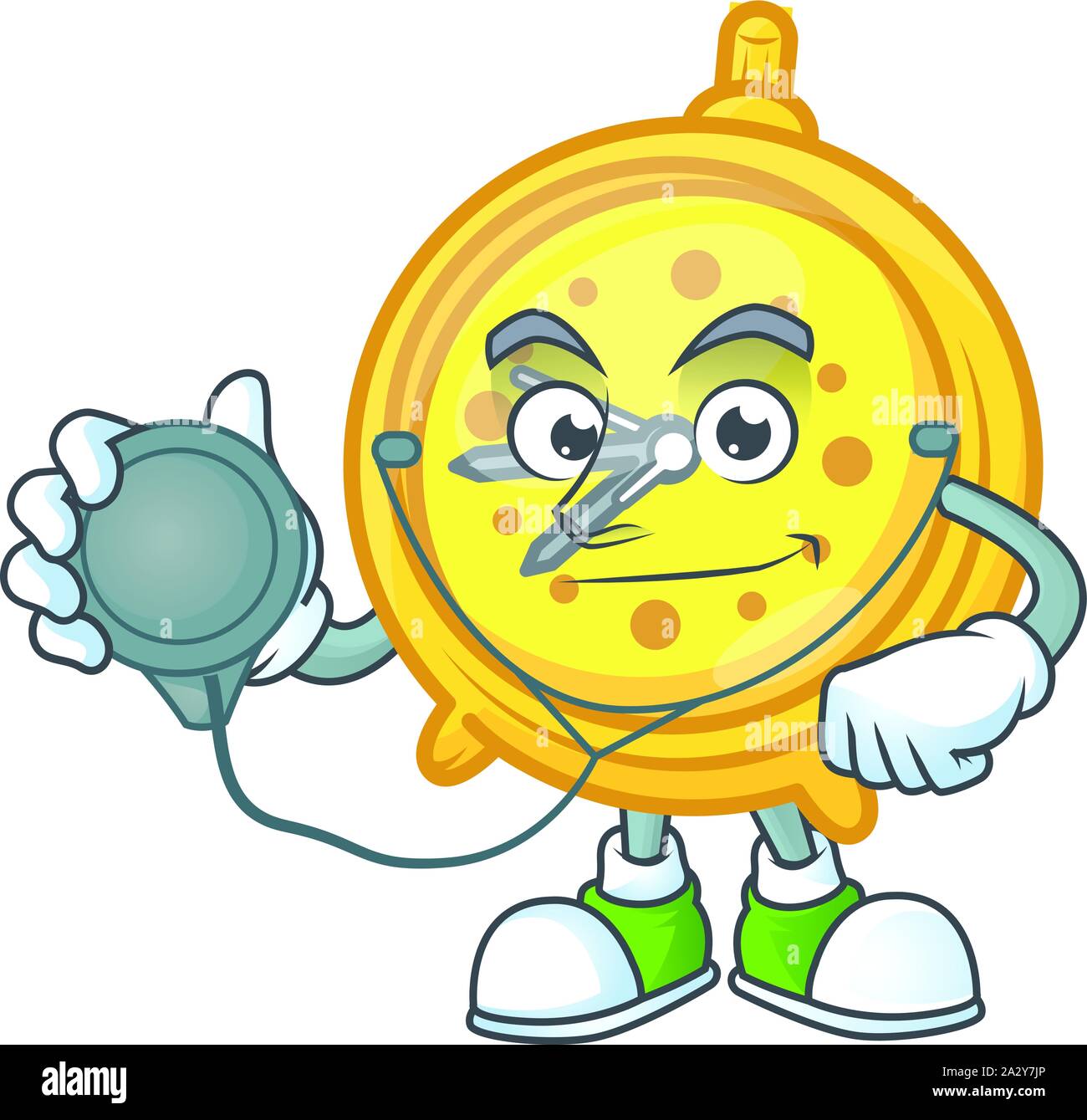 Doctor design alarm clock in cartoon character Stock Vector Image & Art ...