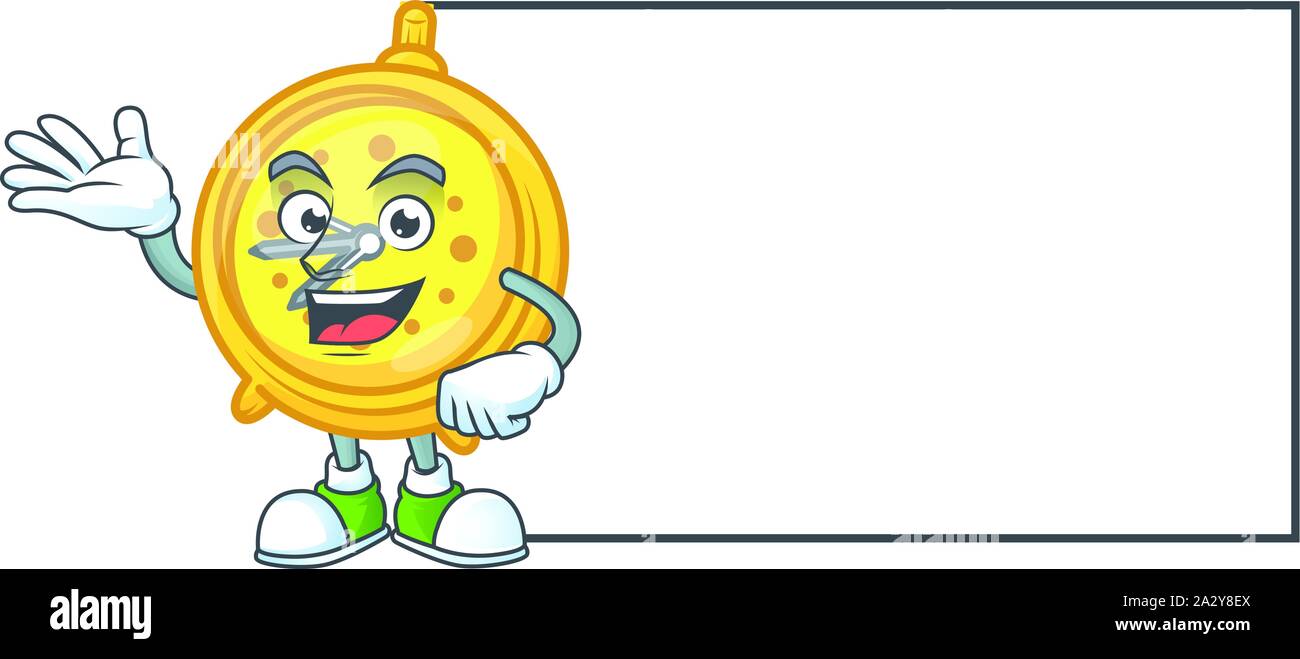 With board design alarm clock in cartoon character Stock Vector Image ...