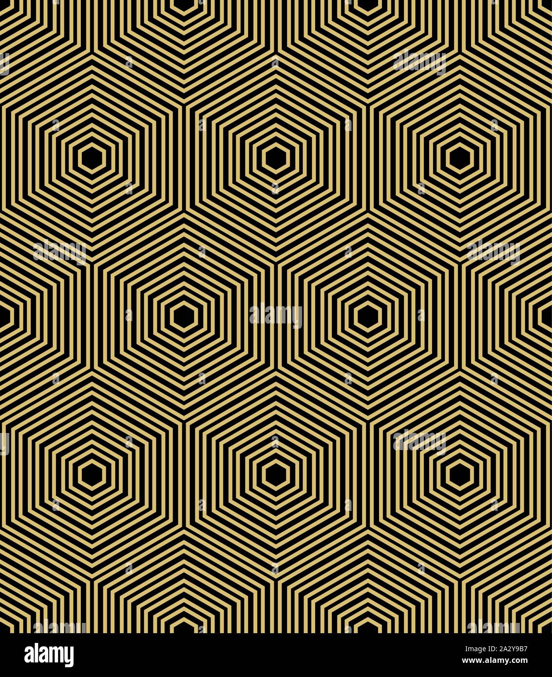 Seamless Abstract Vector Pattern With Hexagons Stock Vector