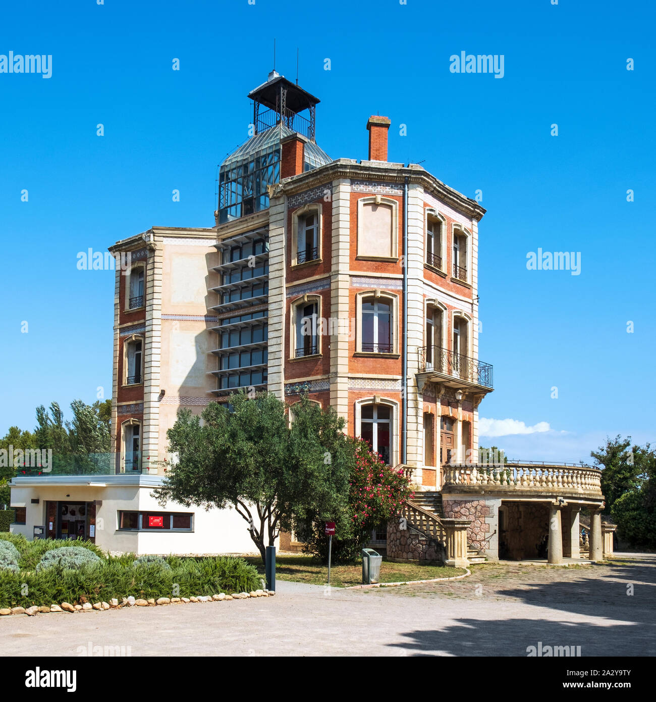 ELNE, FRANCE - SEPTEMBER 20, 2019: The Maternite Suisse in Elne, France, a maternity hospital during the Republican Exile of the Spanish Civil War and Stock Photo