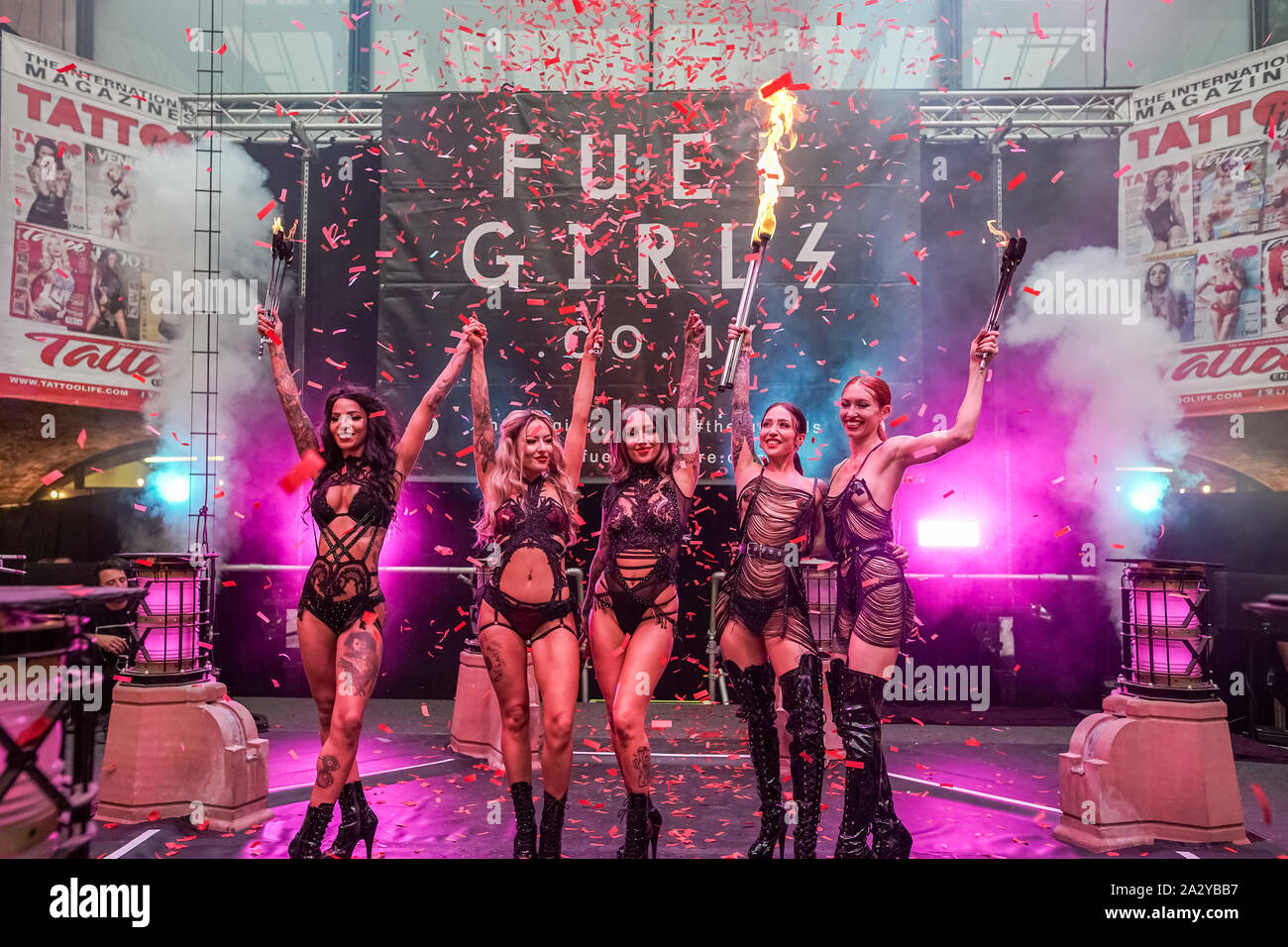The Fuel Girls perform dazzling pyrotechnics at The 15th International