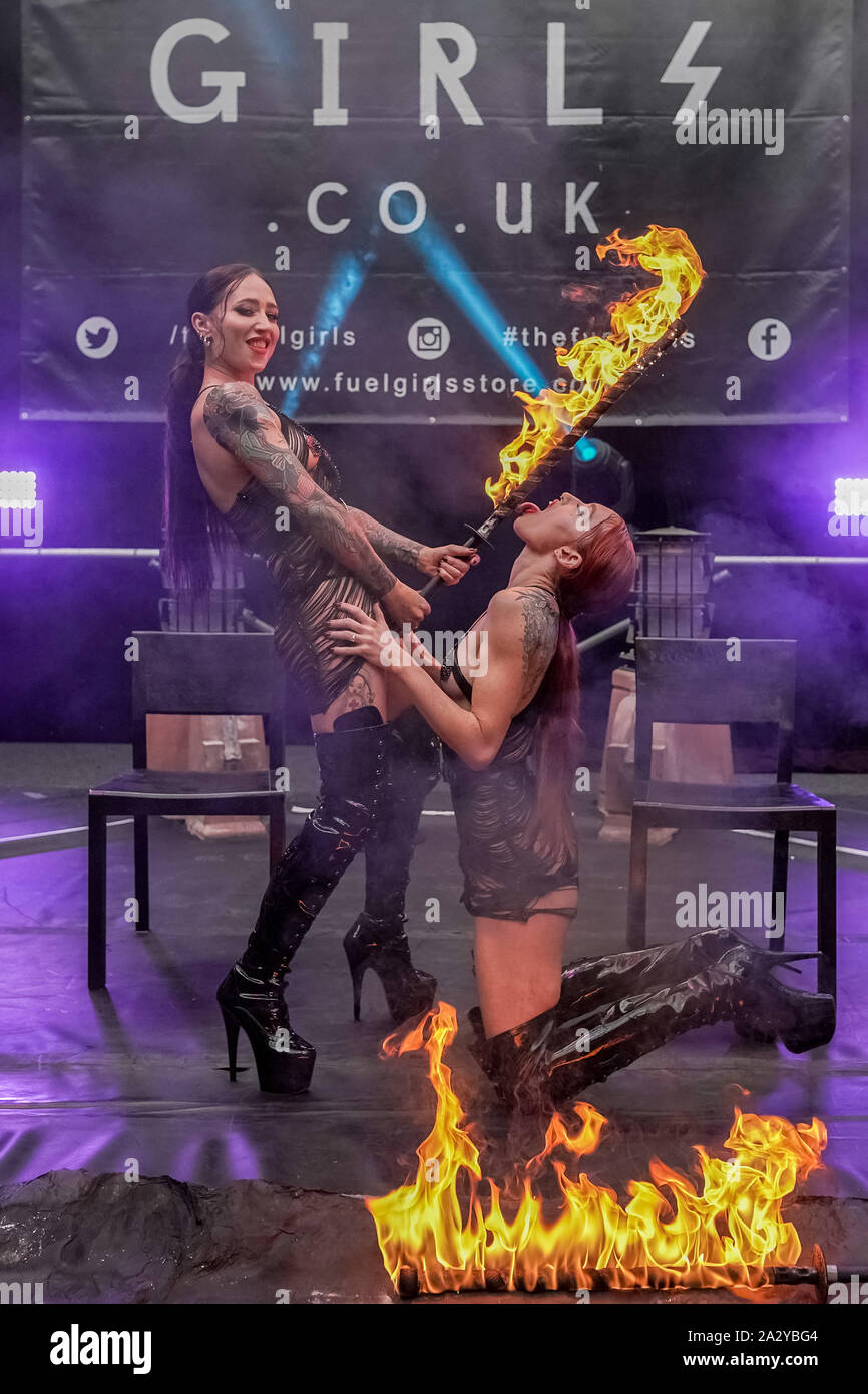 The Fuel Girls perform dazzling pyrotechnics at The 15th International