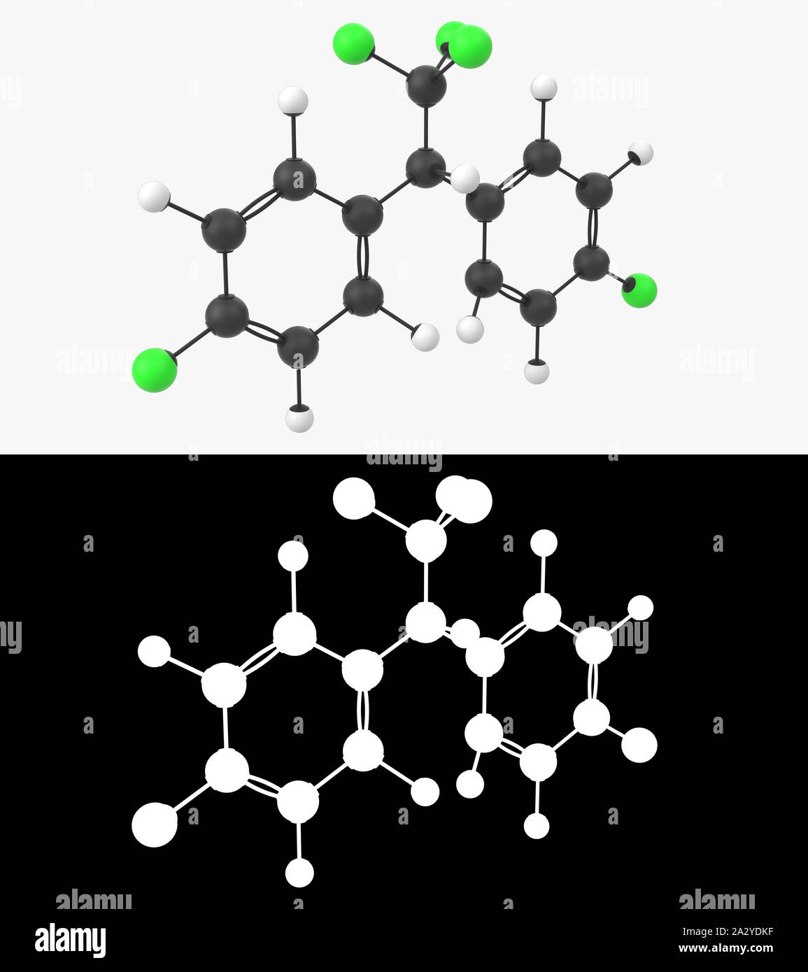 DDT, Dichlorodiphenyltrichloroethane Molecule. it is Commonly Used ...