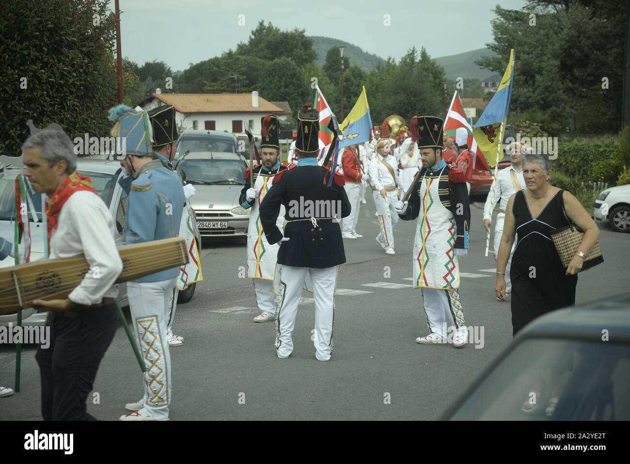 Basque Week Basque festivities in south west France, pasakdek Stock Photo - Alamy