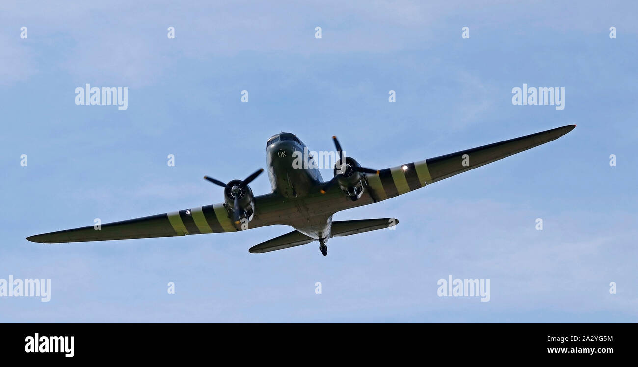 Second World War Dakota Aircraft at the Southport Airshow. Stock Photo