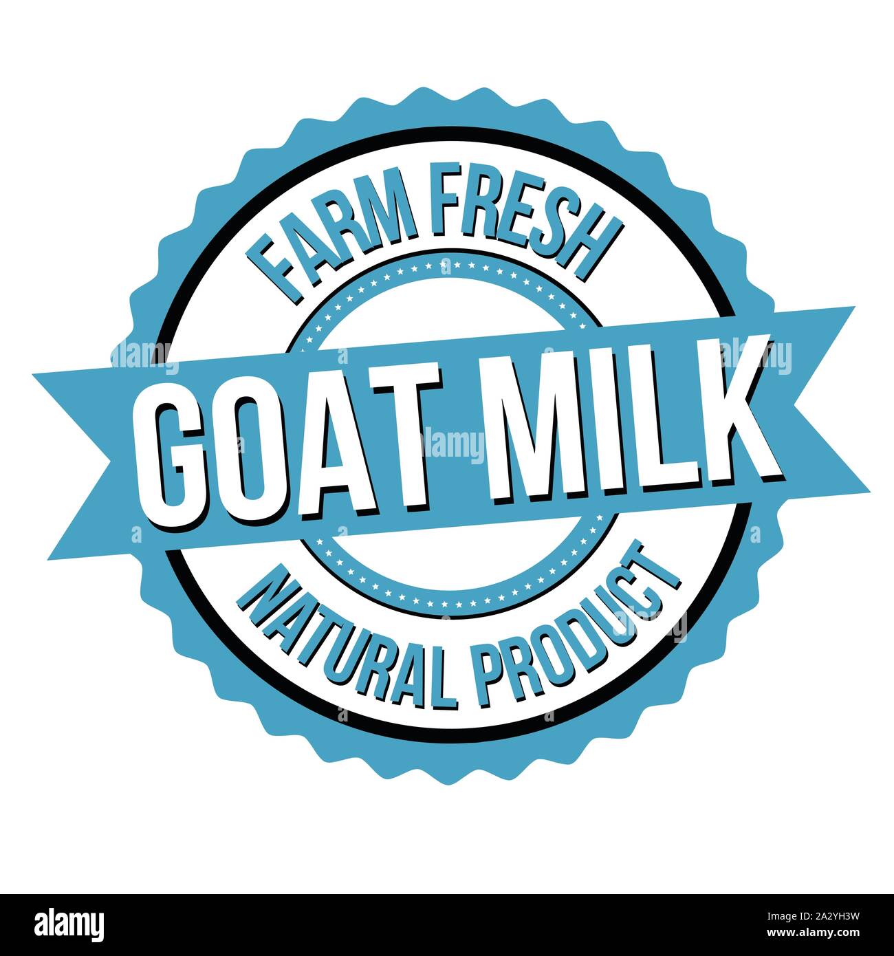 Goat milk label or sticker on white background, vector illustration Stock Vector Image & Art Alamy