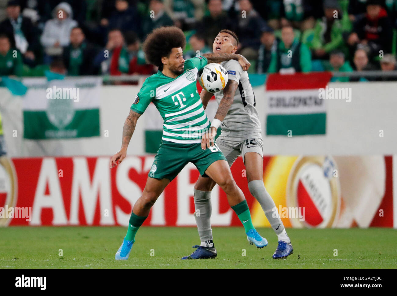 BUDAPEST, HUNGARY - FEBRUARY 15: (r-l) Isael da Silva Barbosa of