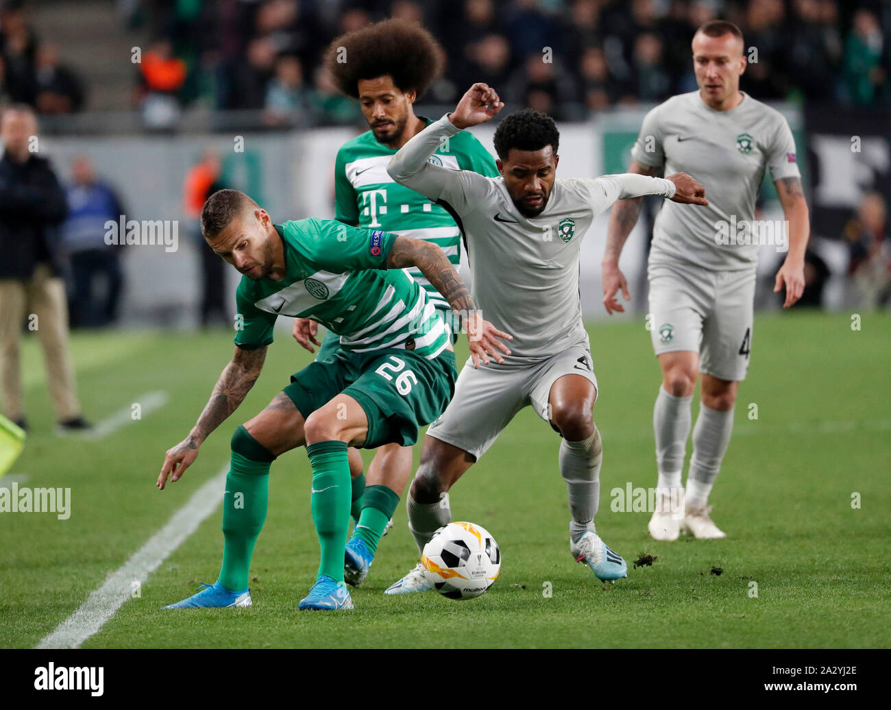 BUDAPEST, HUNGARY - APRIL 2: Marcel Heister of MOL Fehervar FC