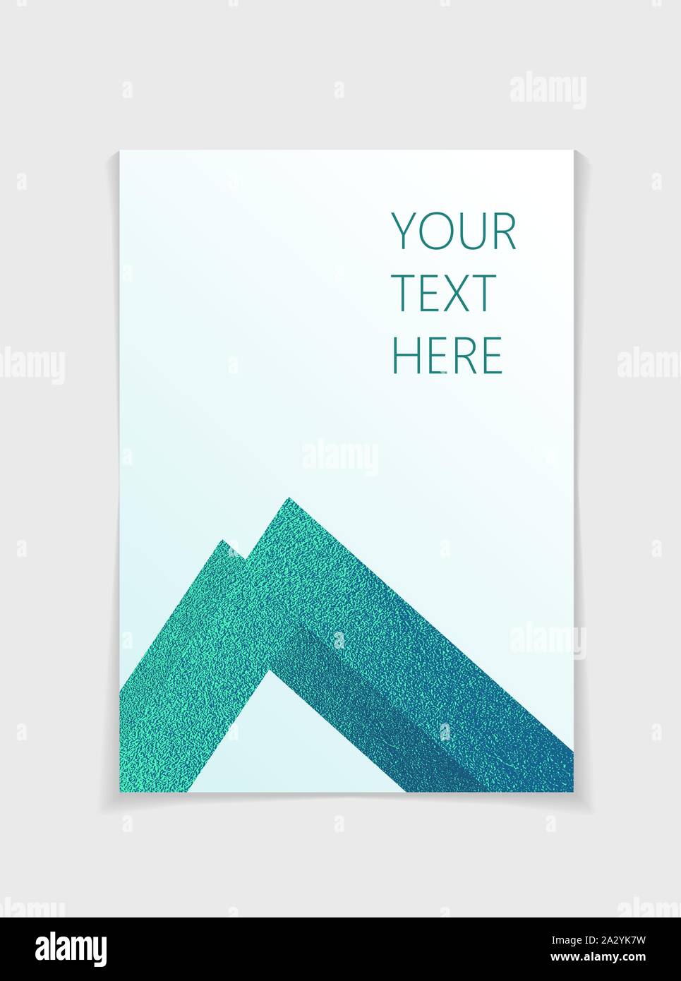 Brochure with modern blue geometric elements. Cover page design