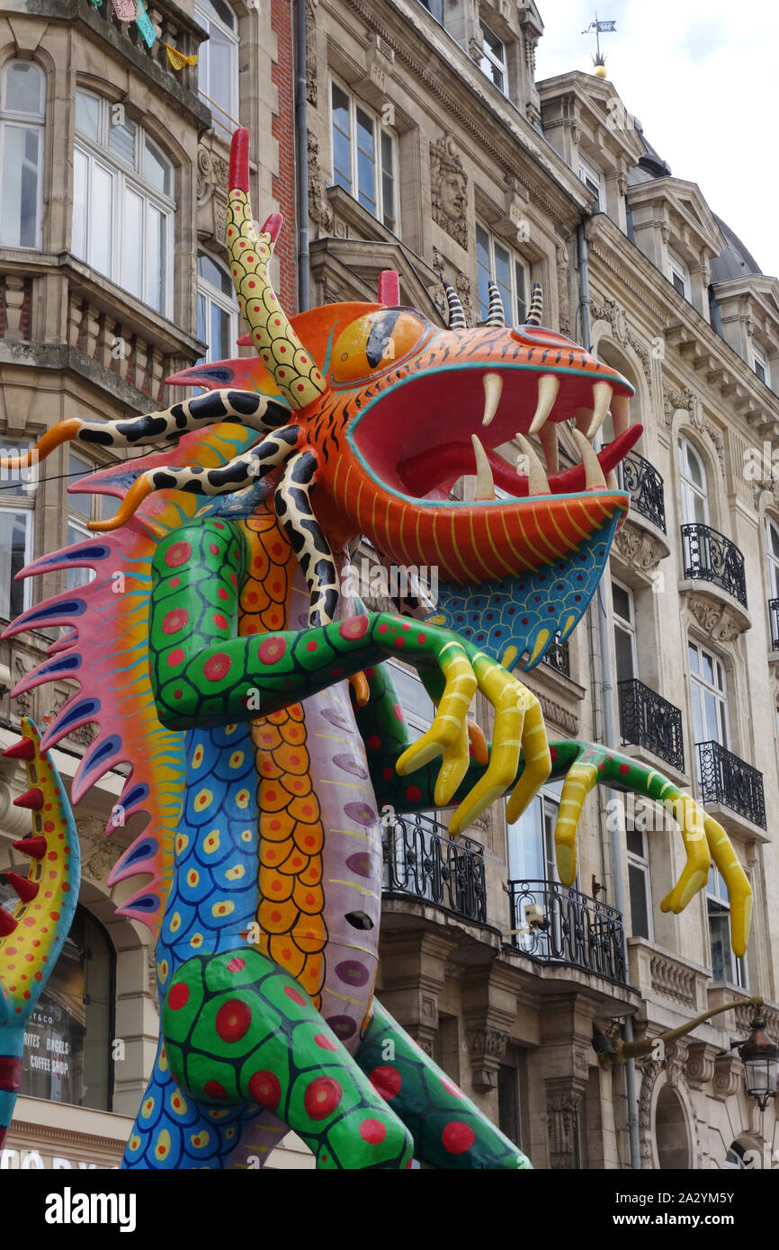 Monumental Mexican Allebrijes sculptures in Rue Faidherbe at Lille3000 ...