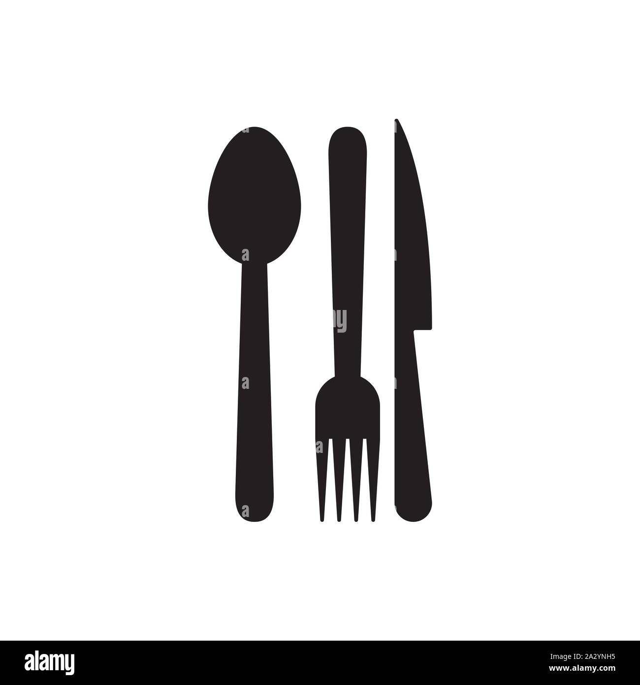 Spoon fork graphic design template vector isolated Stock Vector Image ...
