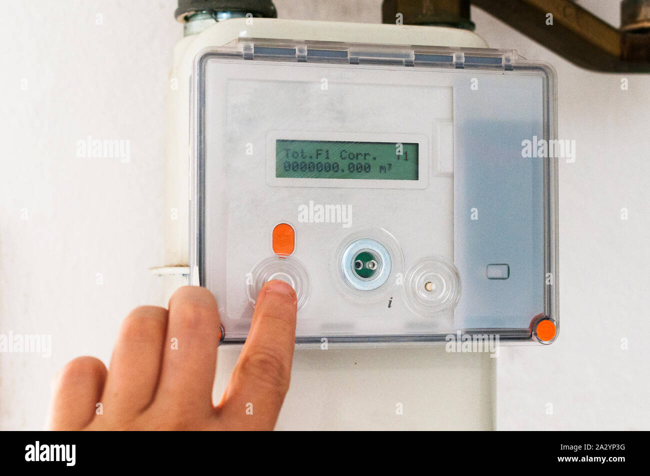 Methane gas meter at home Stock Photo - Alamy