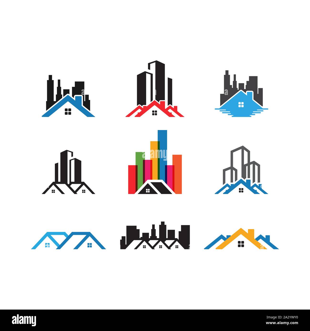 Luxury real estate logo design set Stock Vector Images - Alamy