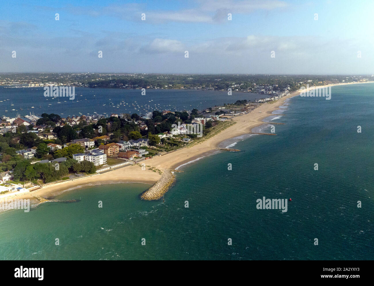 An Aerial View Of Sandbanks Poole In Dorset The Sandbanks