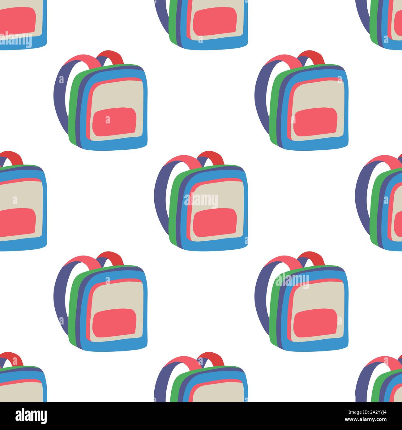 Pattern Print Comic Book Strip Backpack main image 1