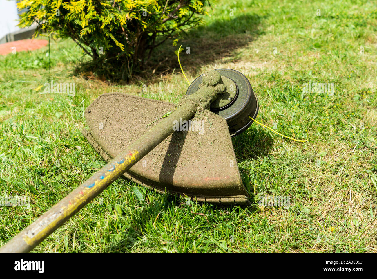 brushcutter meadow tool Stock Photo