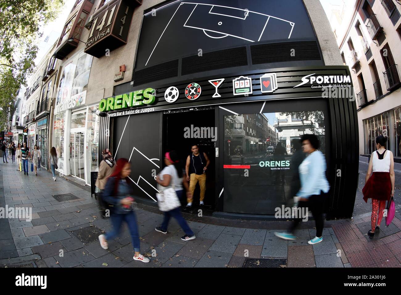 Madrid Spain 04th Oct 19 Several Passers By Walk Past A Gambling House In Bravo Murillo Street In The District Of Tetuan Madrid Spain 03 October 19 Issued On 04 October 19 Around Madrid Spain 04th Oct 19 Several Passers By Walk Past A Gambling House In Bravo Murillo Street In The District Of Tetuan Madrid Spain 03 October 19 Issued On 04 October 19 Around
