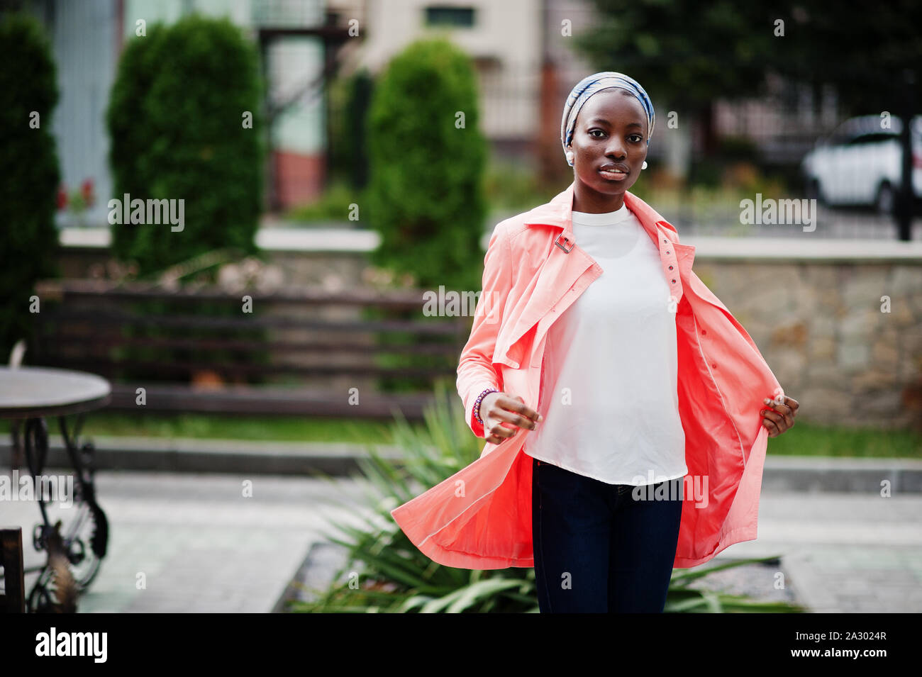 turban head scarf posed Stock Photo 