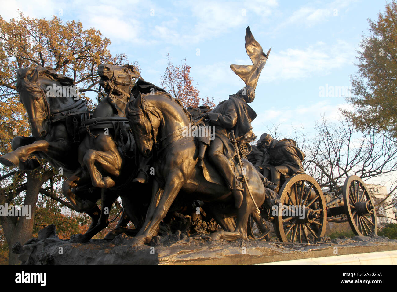 The Cavalry Charge sculpture, part of the Ulysses S. Grant Memorial in Washington DC, USA Stock Photo