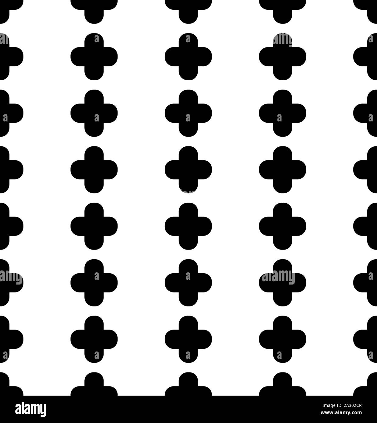 Vector seamless pattern with pluses. Stock Vector