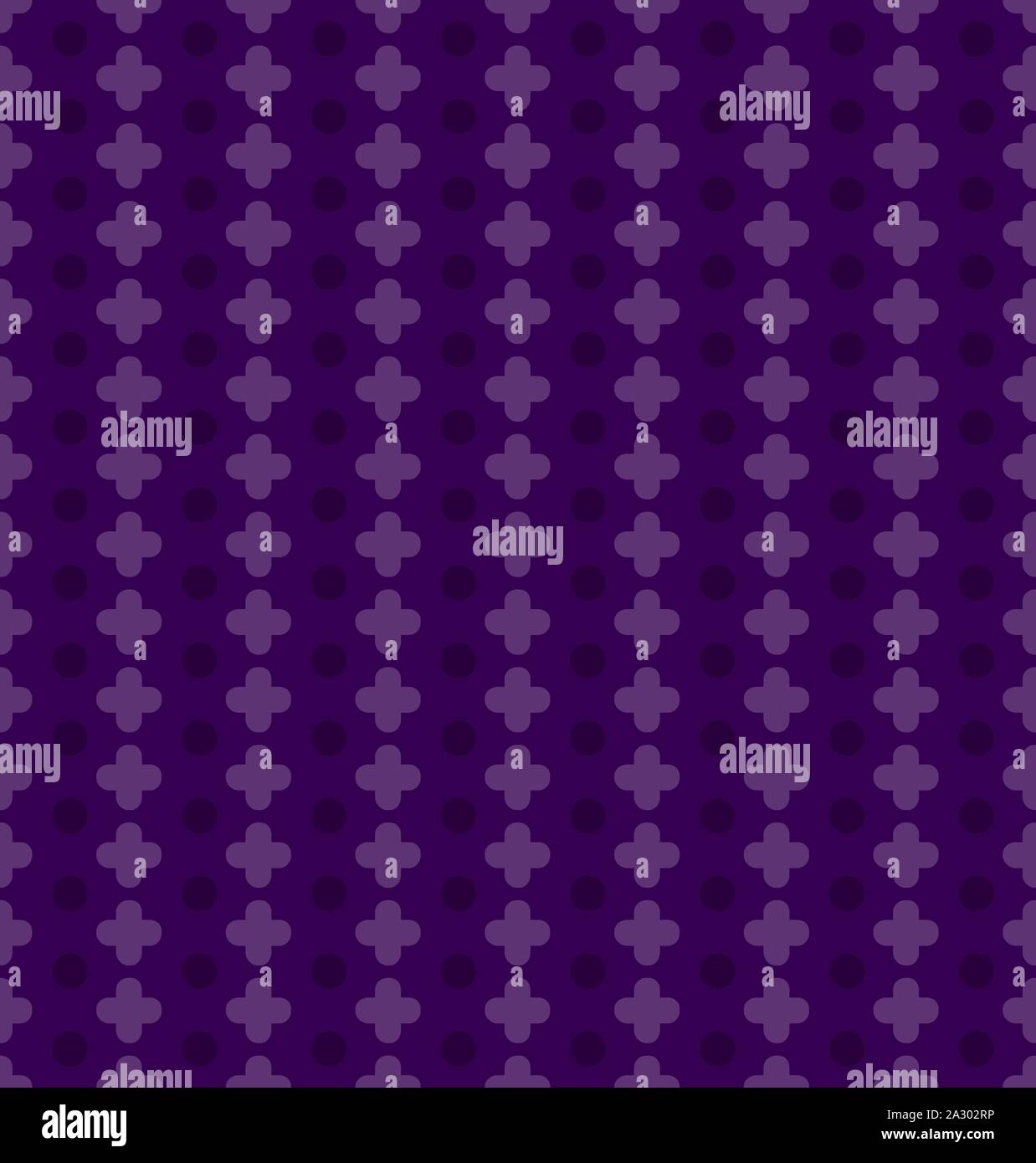 Vector seamless pattern with pluses and circles. Stock Vector