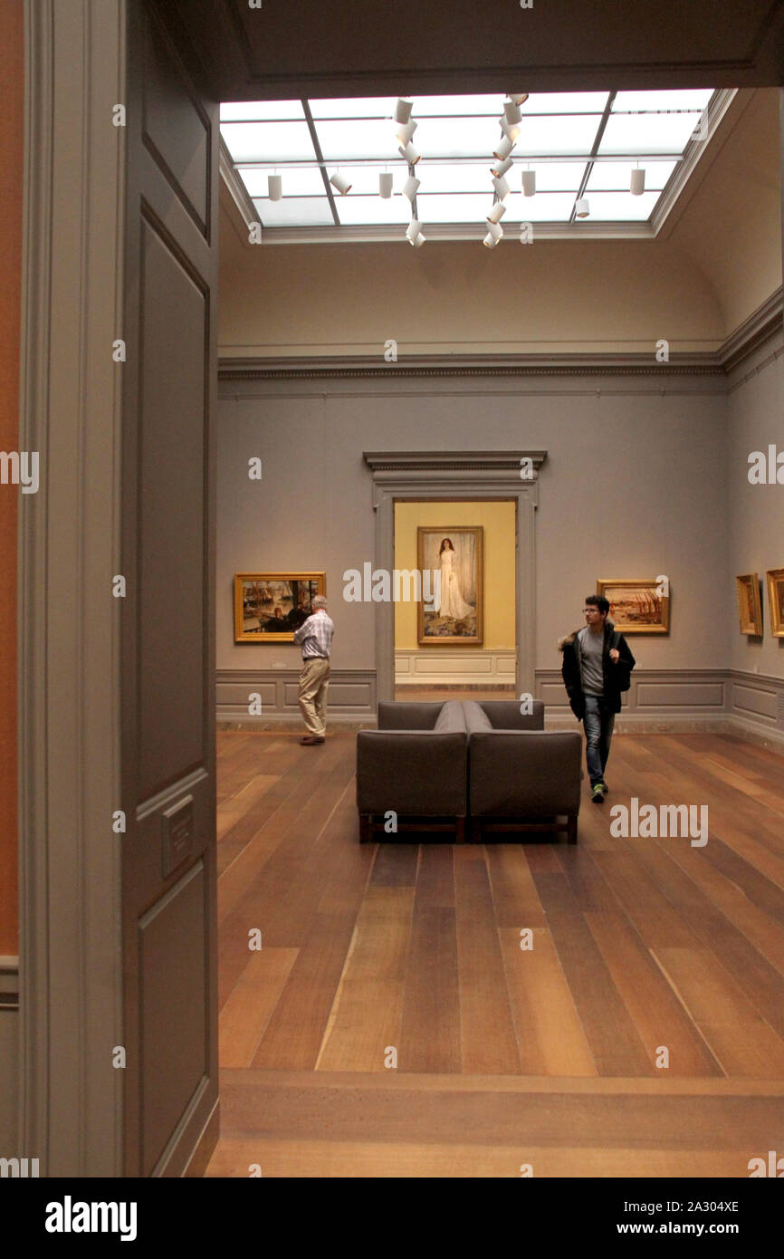Visitors in the National Gallery of Art in Washington DC, USA. James