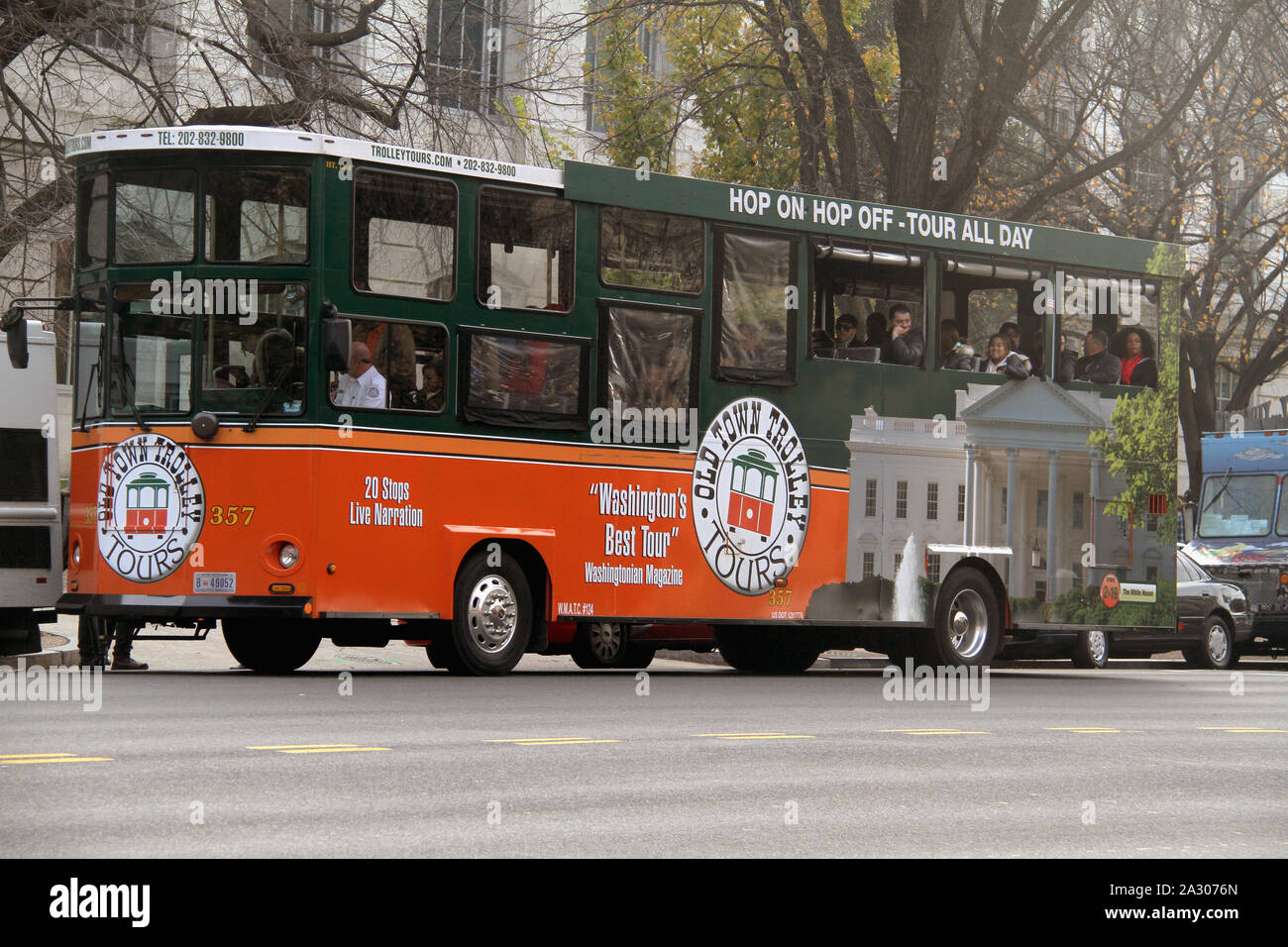 Old Town Trolley Tours bus on the streets of Washington D.C., USA Stock  Photo - Alamy