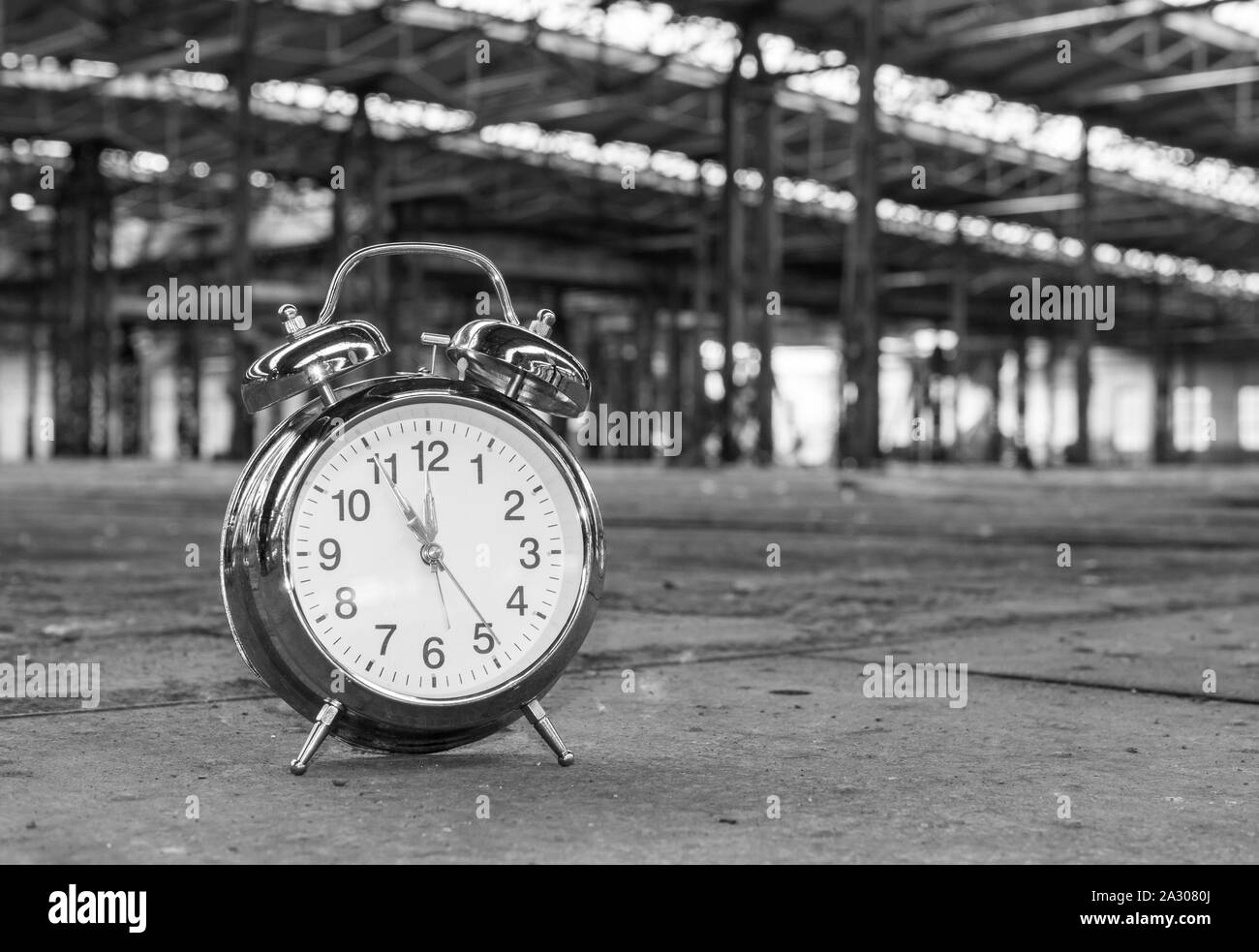 Clock in factory Stock Photo Alamy