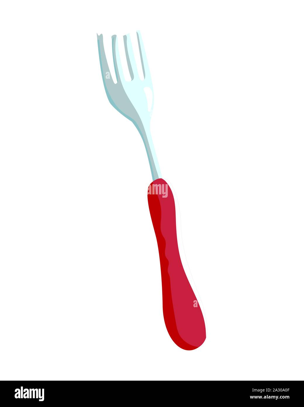 kitchen fork in white background vector illustration design Stock ...