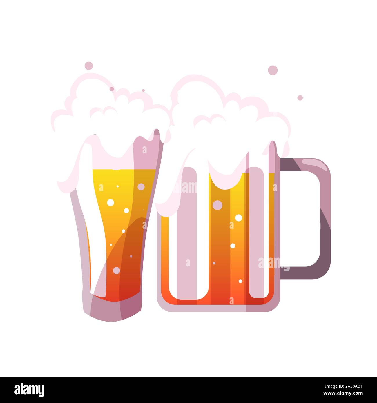 mug of beer in white background vector illustration design Stock Vector ...